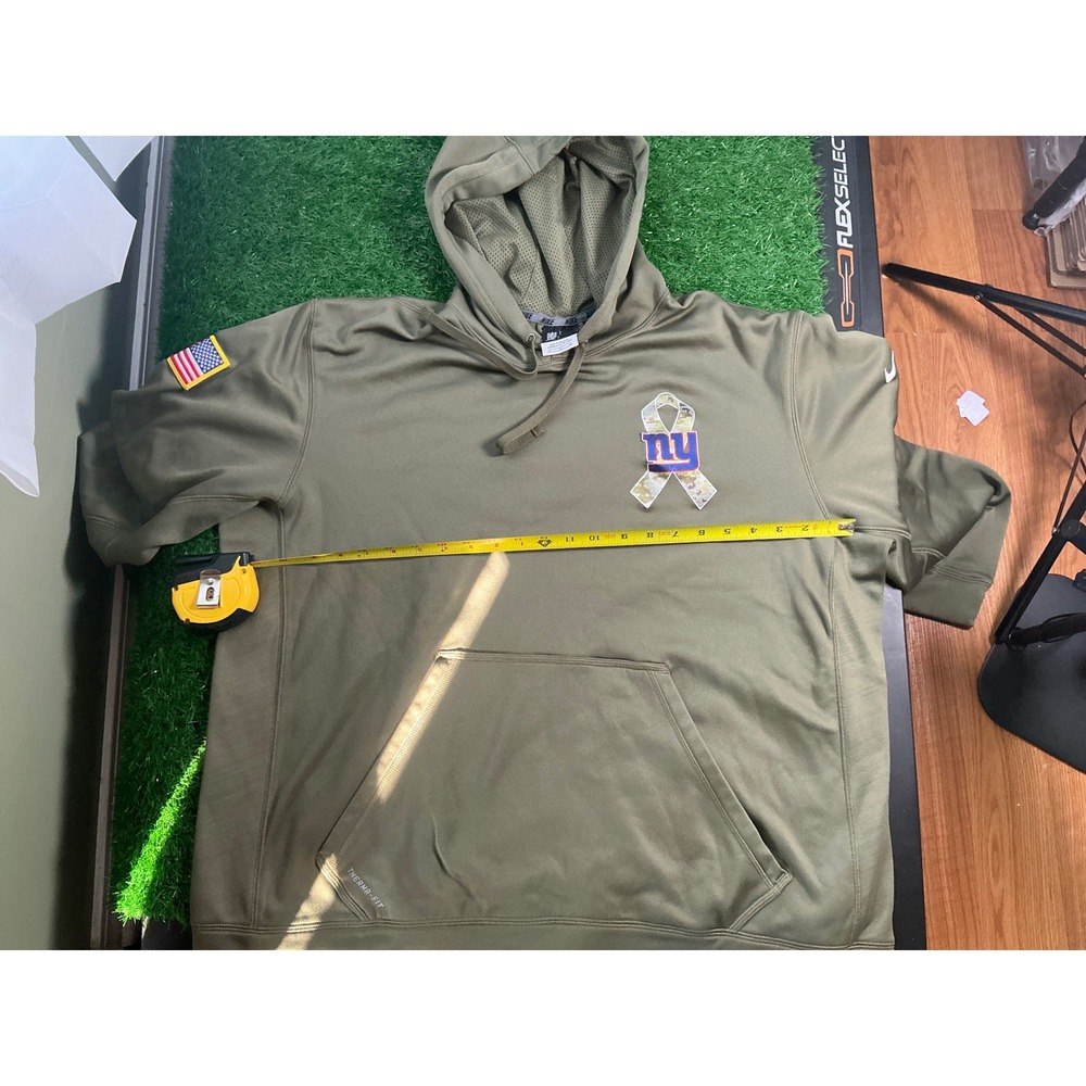 Nike NFL New York Giants Salute to Service Therma-FIT Hoodie Olive Green XL